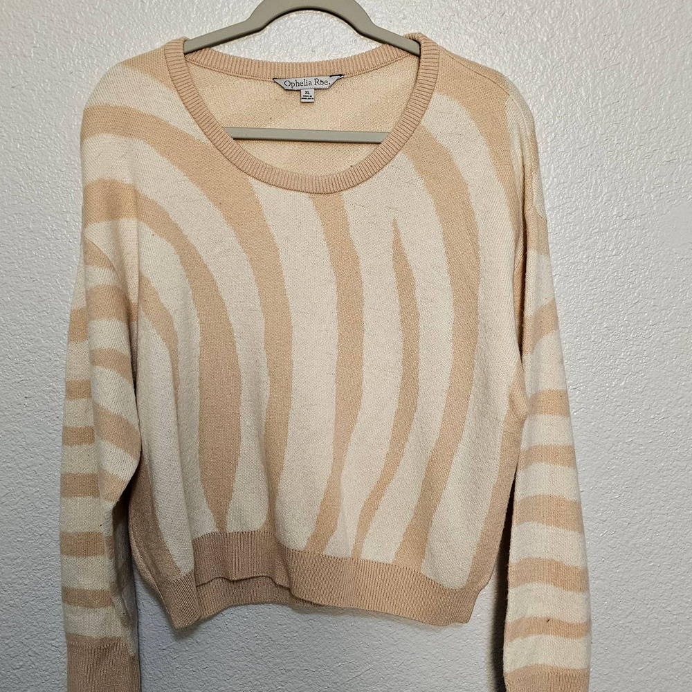 Ophelia‎ Roe Stripe Wool Blend Sweater Size XL